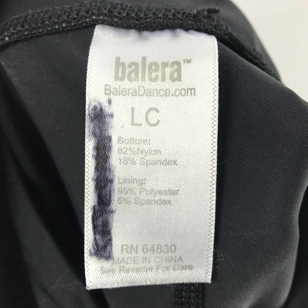 💰⬇️ Balera Girls Black Dance Leggings w/ circle cut outs